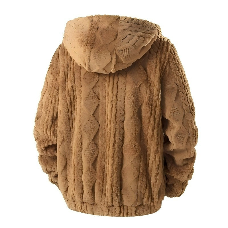 Patterned warm fluffy Jacket