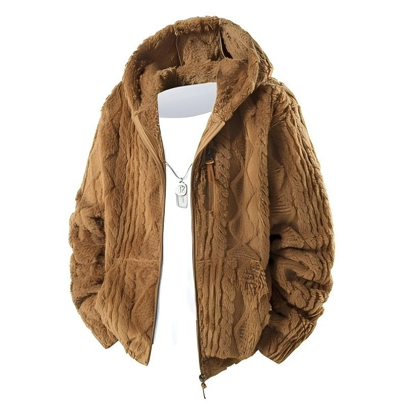 Patterned warm fluffy Jacket