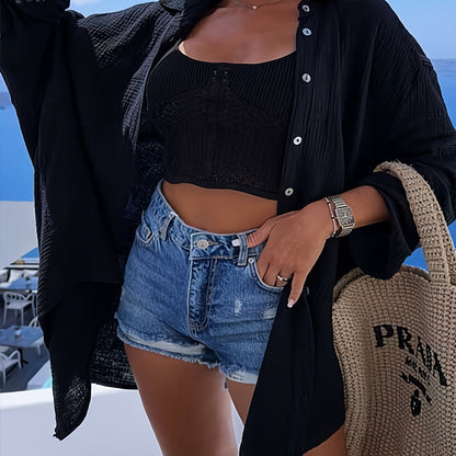 Oversized Button-Down Shirt